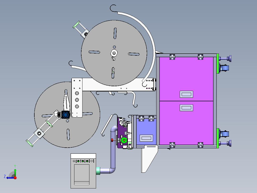 自动四联裁切机右视图