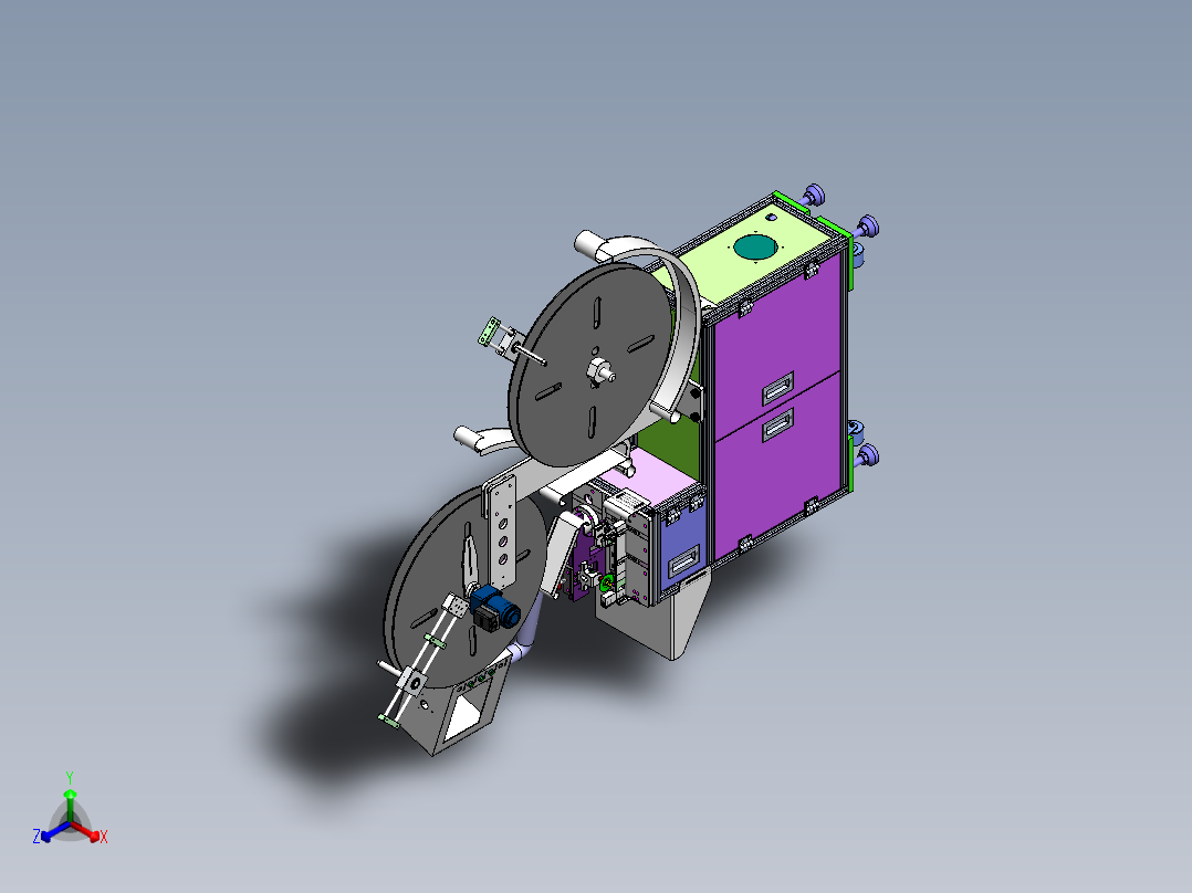 自动四联裁切机正等轴测图