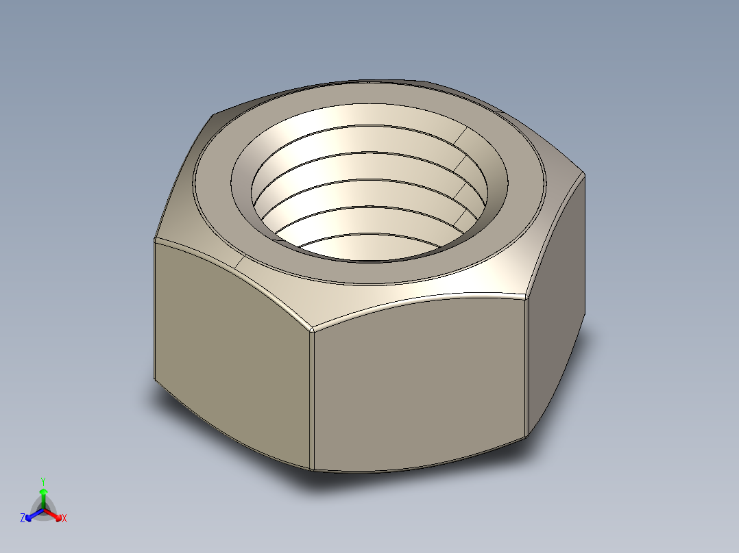 紧固件-IGES Raw Steel Nut 1.000
