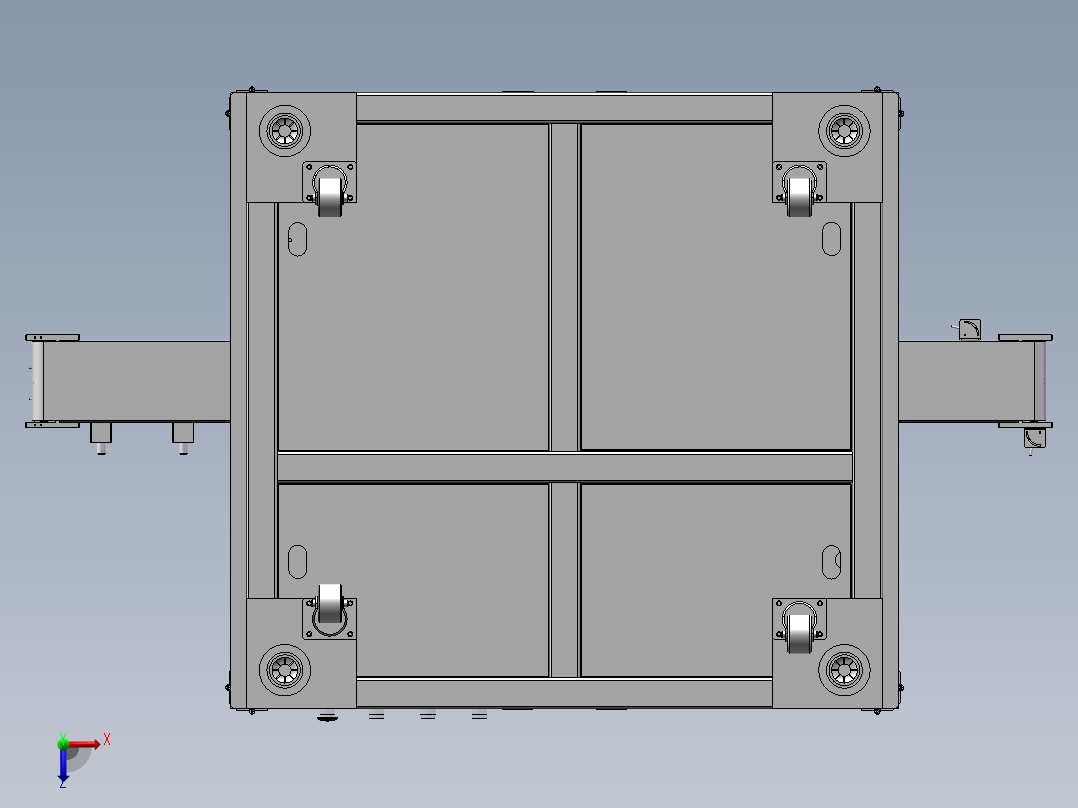 自动贴E型胶纸机sw18俯视图