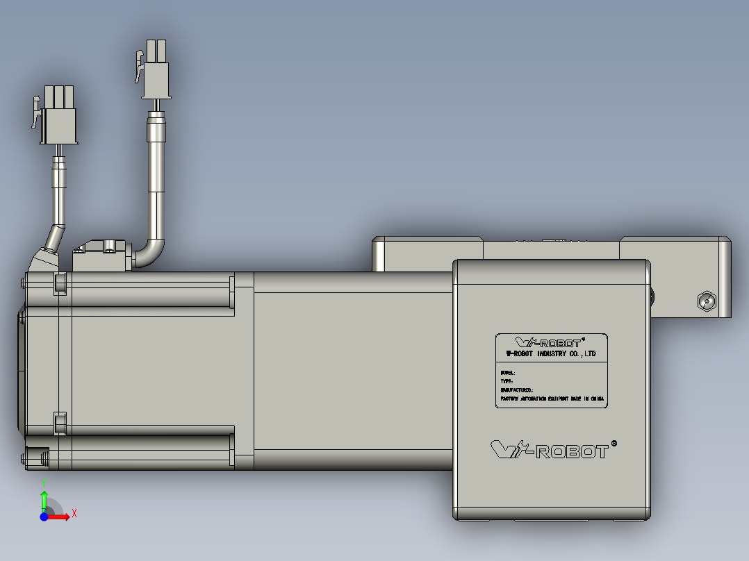威洛博直线电机模组EB8-L200-S1300-R-P75-MS3前视图