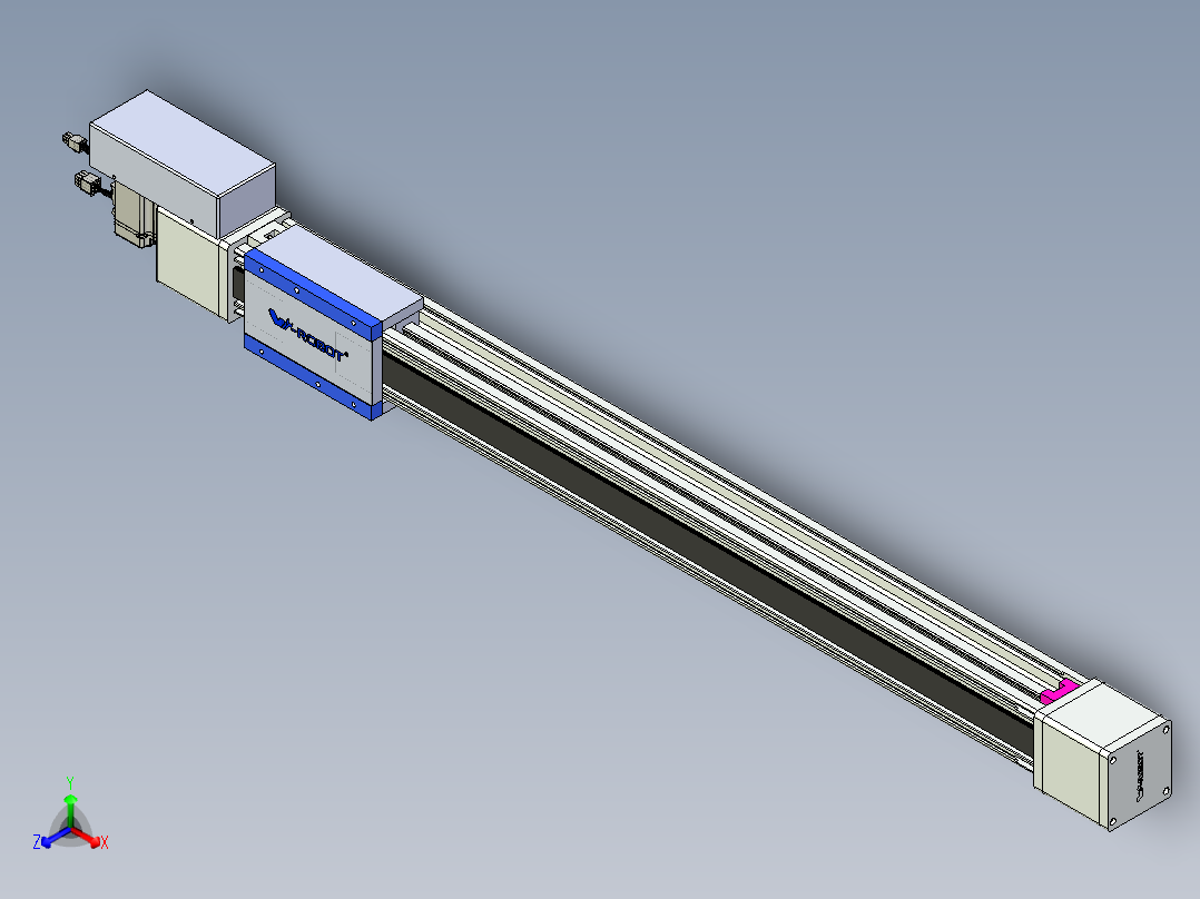 威洛博LB.GB同步带传动--欧规系列GB8-L96-S900-BR-P40正等轴测图