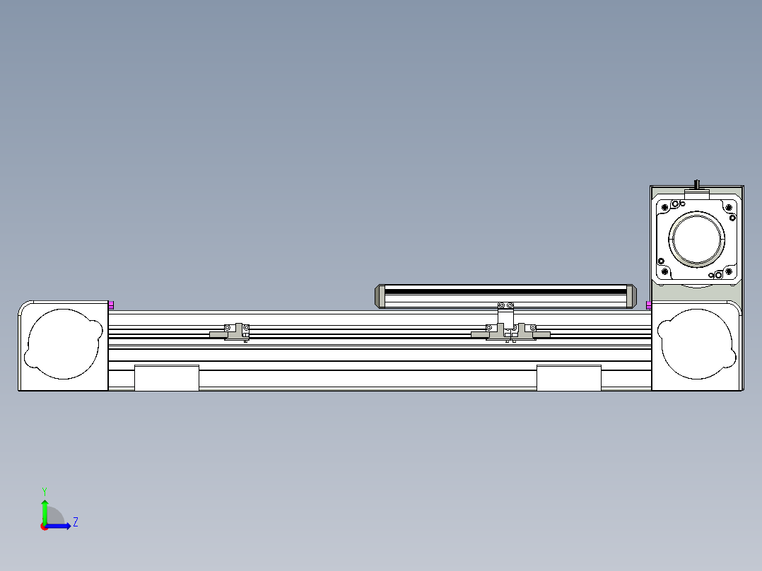 同步带滑台-欧规B8-L88-S250-L-ZP75-D3-N10左视图