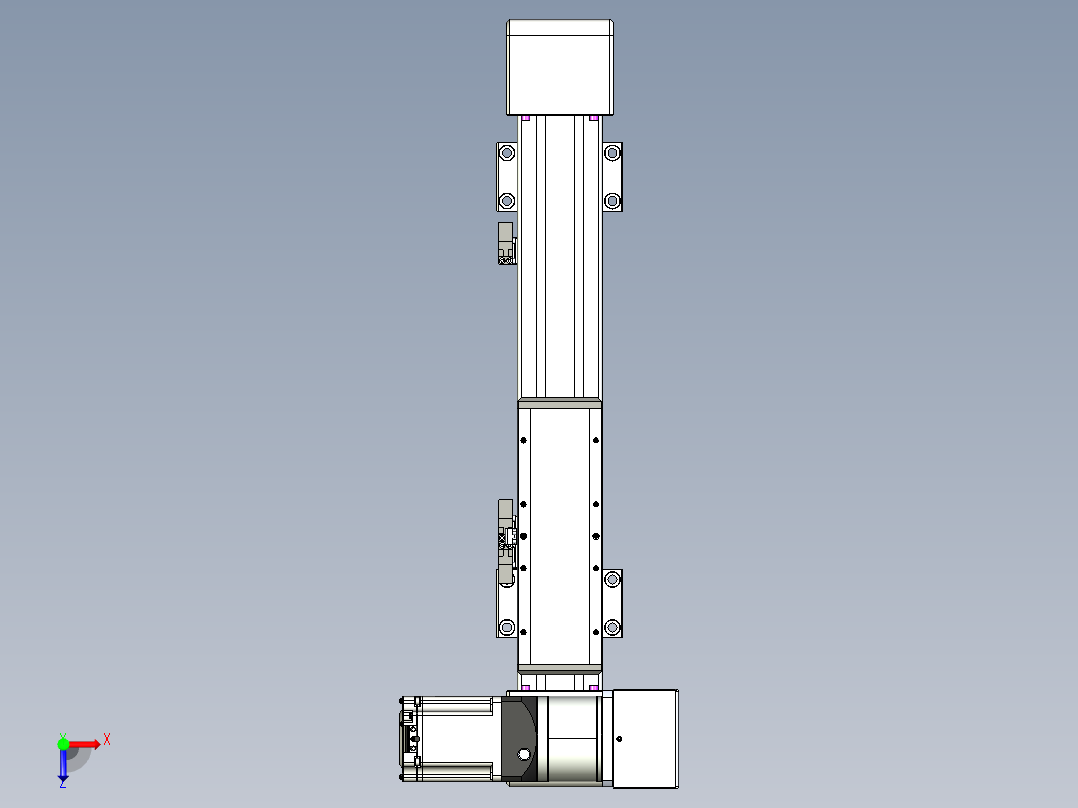 同步带滑台-欧规B8-L88-S250-L-ZP75-D3-N10俯视图