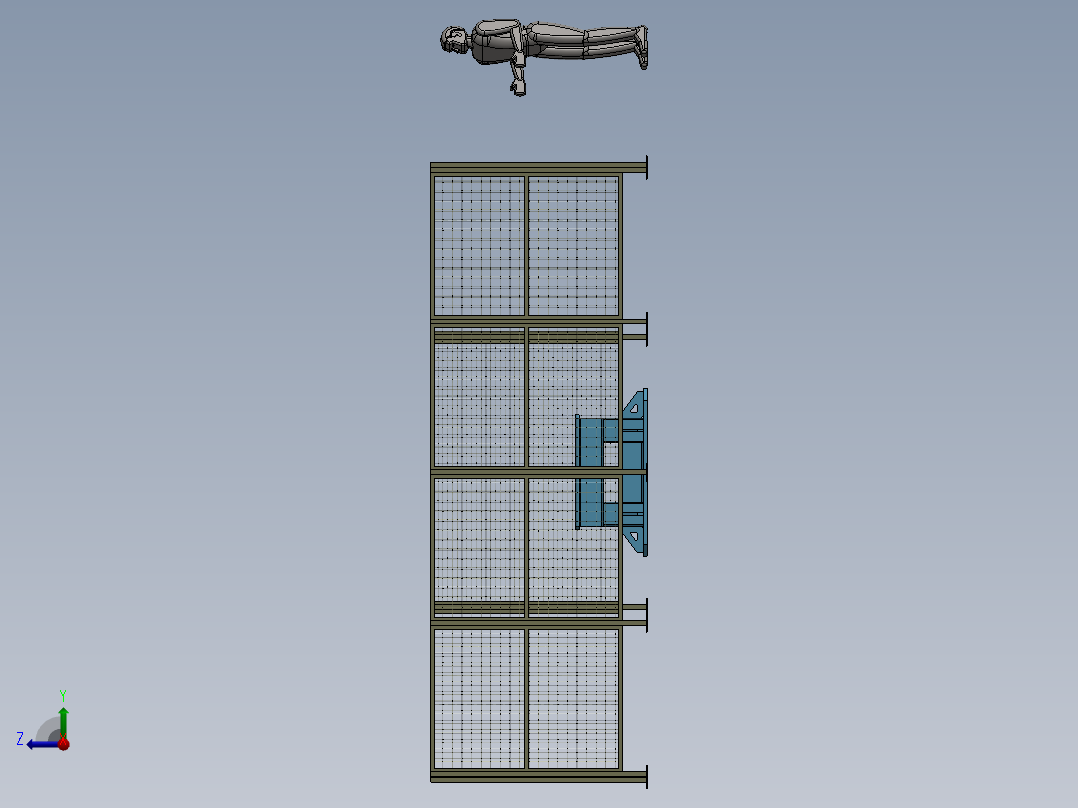 上纱筒自动化装配体右视图