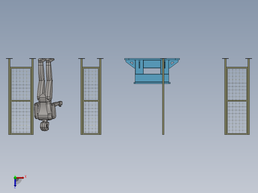 上纱筒自动化装配体俯视图