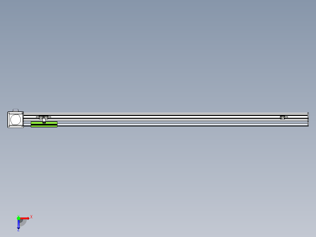 同步带滑台-半封闭B13-L90-S1250-L-Z86-D3俯视图