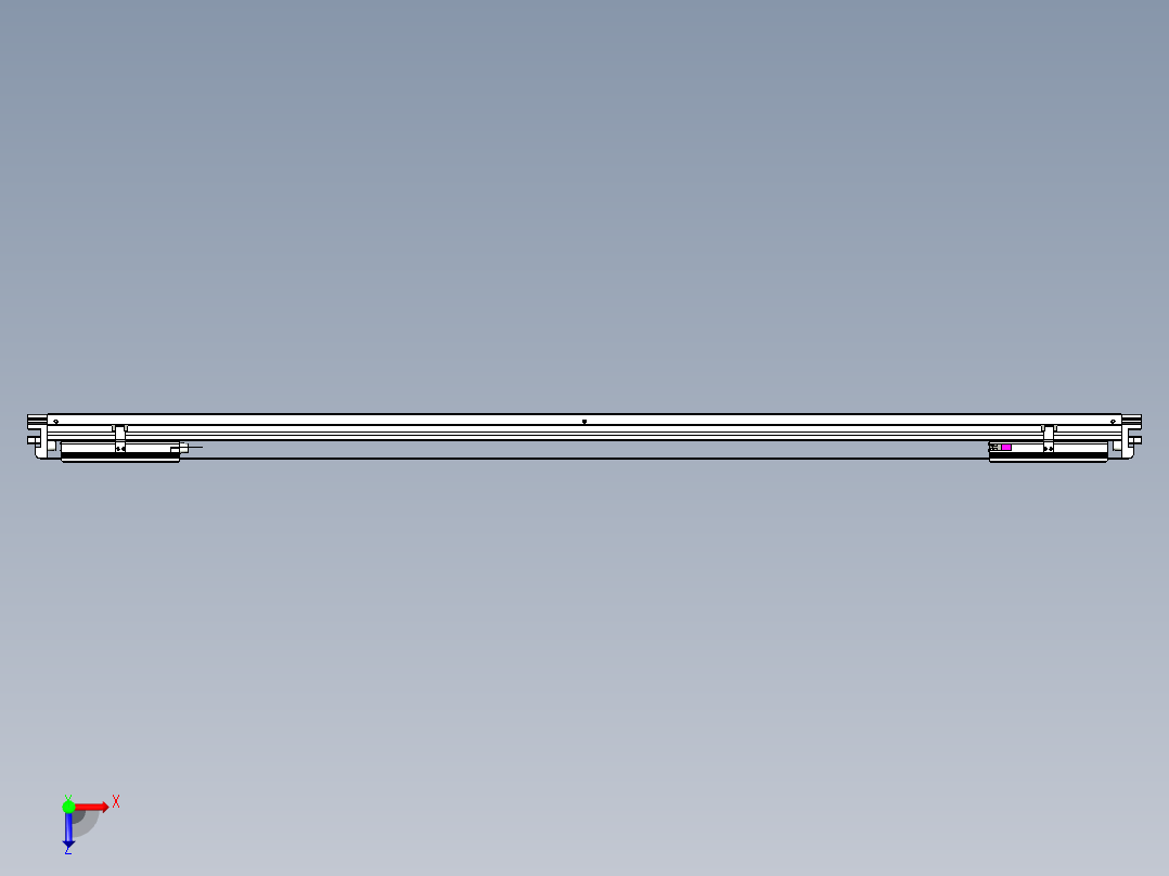 威洛博VL系列直线电机模组-2VL14S3-S1400俯视图
