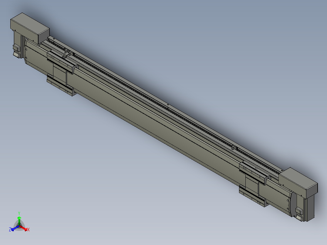 威洛博双电机滑台-VBF14S2-L50-S900-BLR-P40-C6正等轴测图