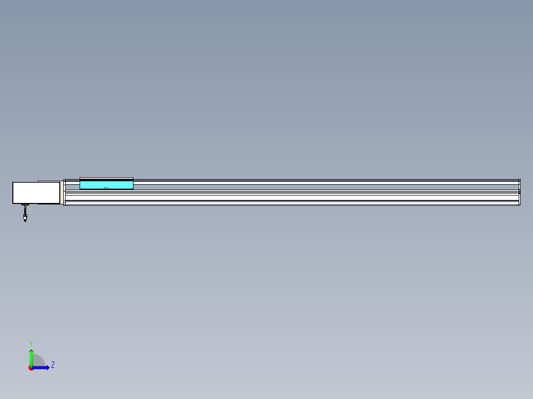 同步带滑台-半封闭B22H-L100-C-S1550-L-P75-D3-N5左视图