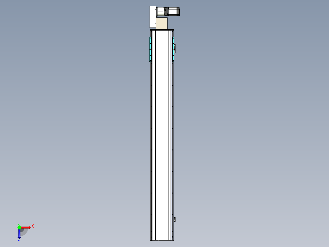 同步带滑台-半封闭B22H-L100-C-S1550-L-P75-D3-N5俯视图