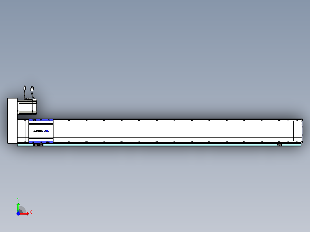 VF丝杆传动-一般环境VF14-Lxx-C-S1350-BR-ZP75-C3前视图