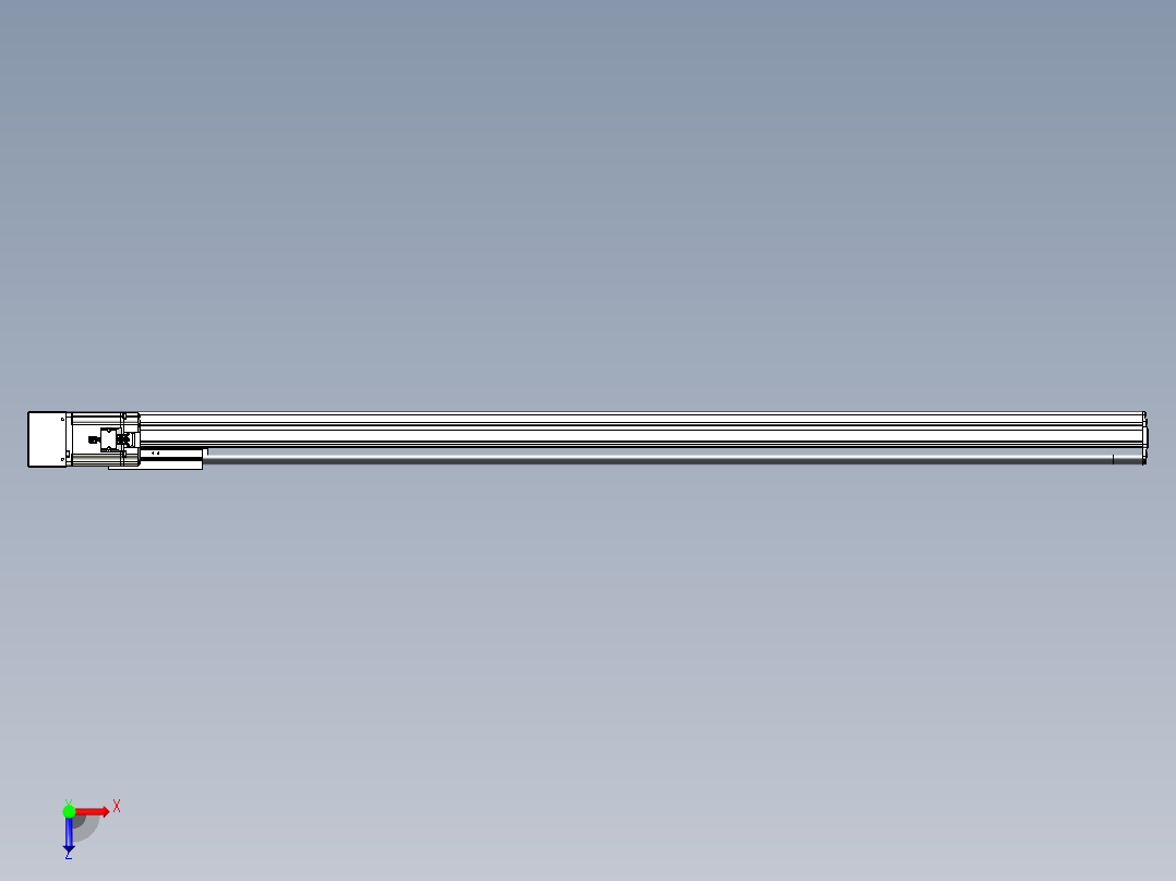 VF丝杆传动-一般环境VF14-Lxx-C-S1350-BR-ZP75-C3俯视图