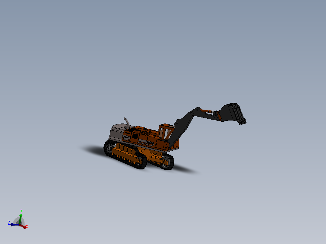 Excavator 3D model履带挖掘机