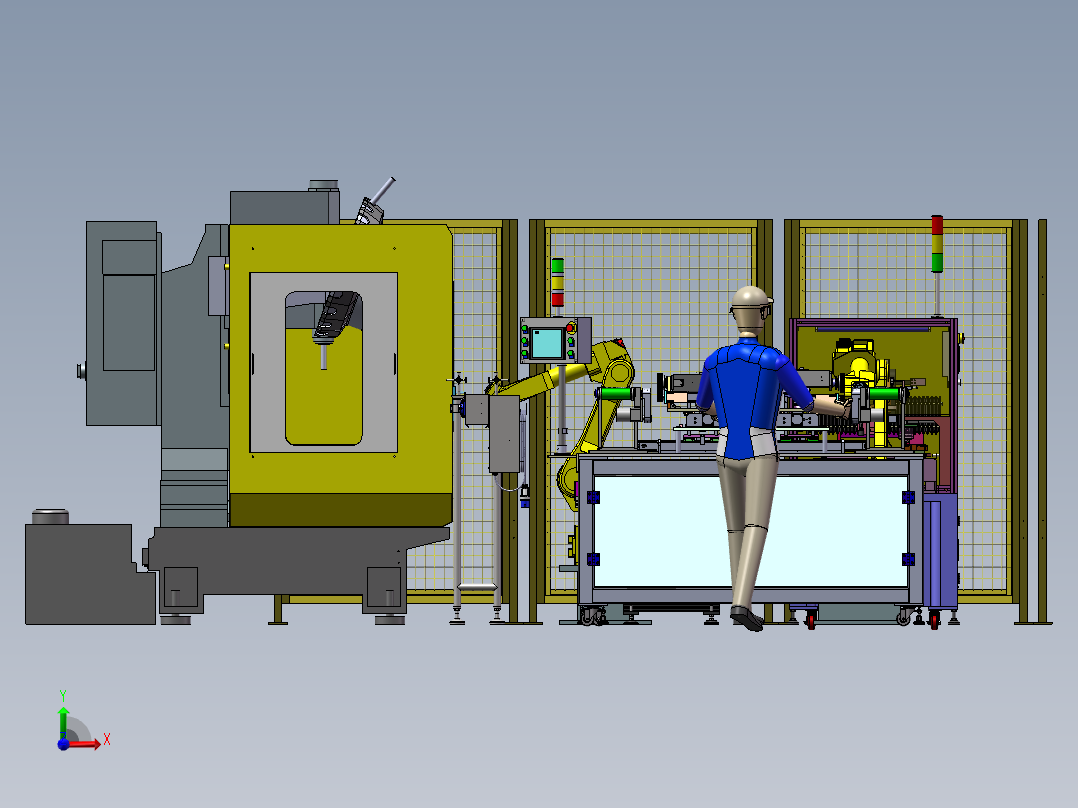 手机外壳加工打磨单元sw20前视图