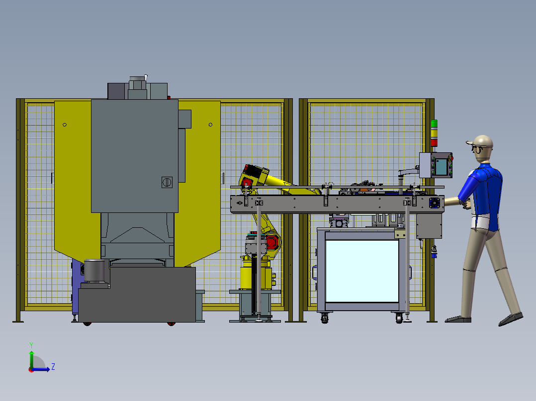 手机外壳加工打磨单元sw20左视图