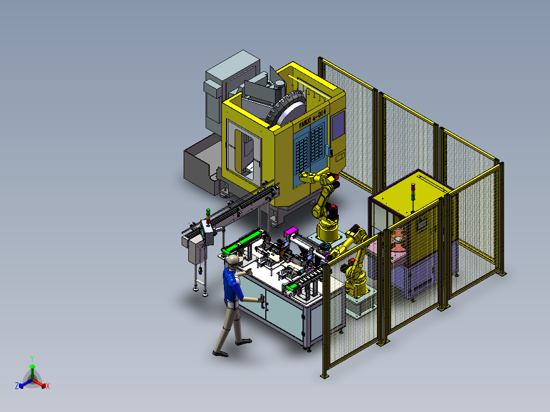 手机外壳加工打磨单元sw20正等轴测图