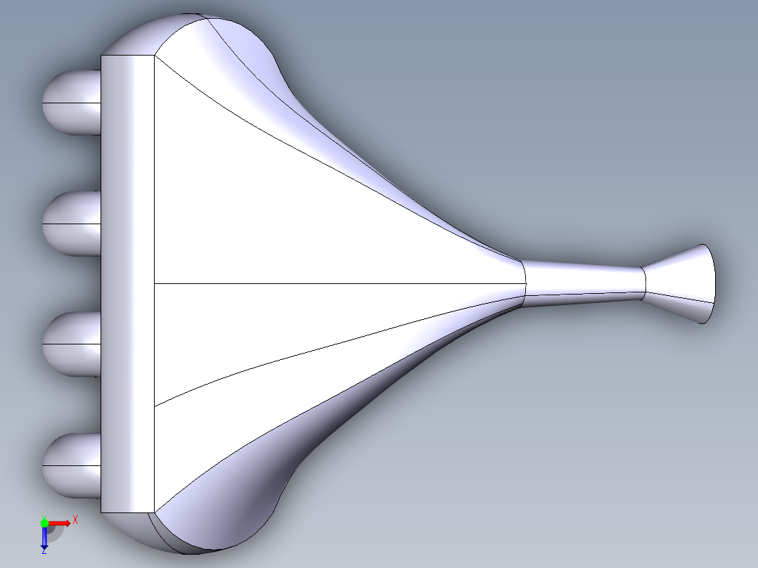 方程式赛车发动机进气系统设计与分析(CATIA+说明书)俯视图