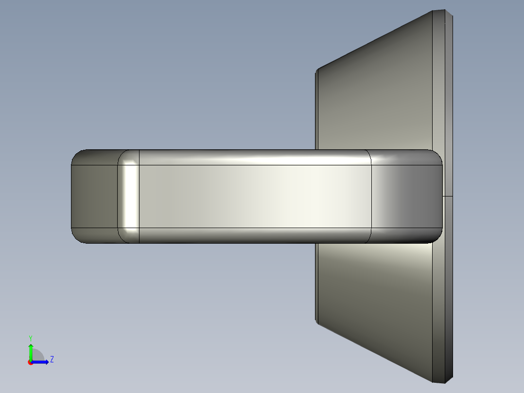 蝶形螺母-WING NUT M10 x 1.5mm Thread.STEP左视图