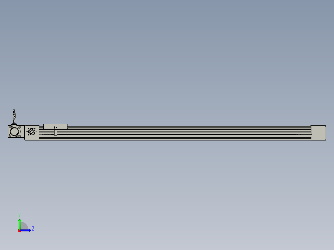 威洛博直线电机模组EB6-L70-S1300-BR-P40-MS3左视图