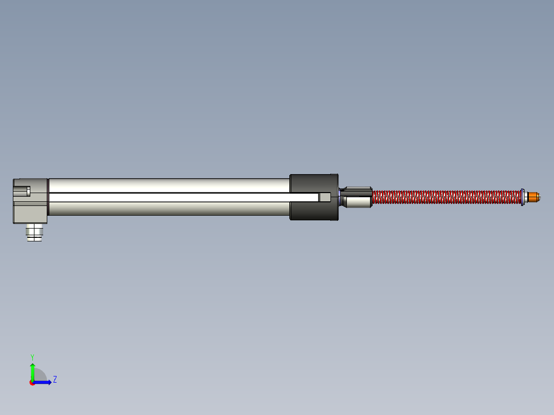 NOVOTECHNIK直线位移传感器TEX 系列 复位弹簧左视图