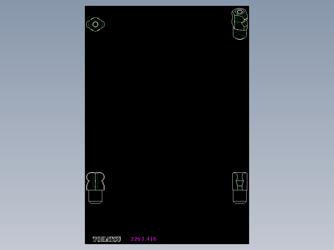 定位配件(C)2263-2D多系列多零件图纸模型