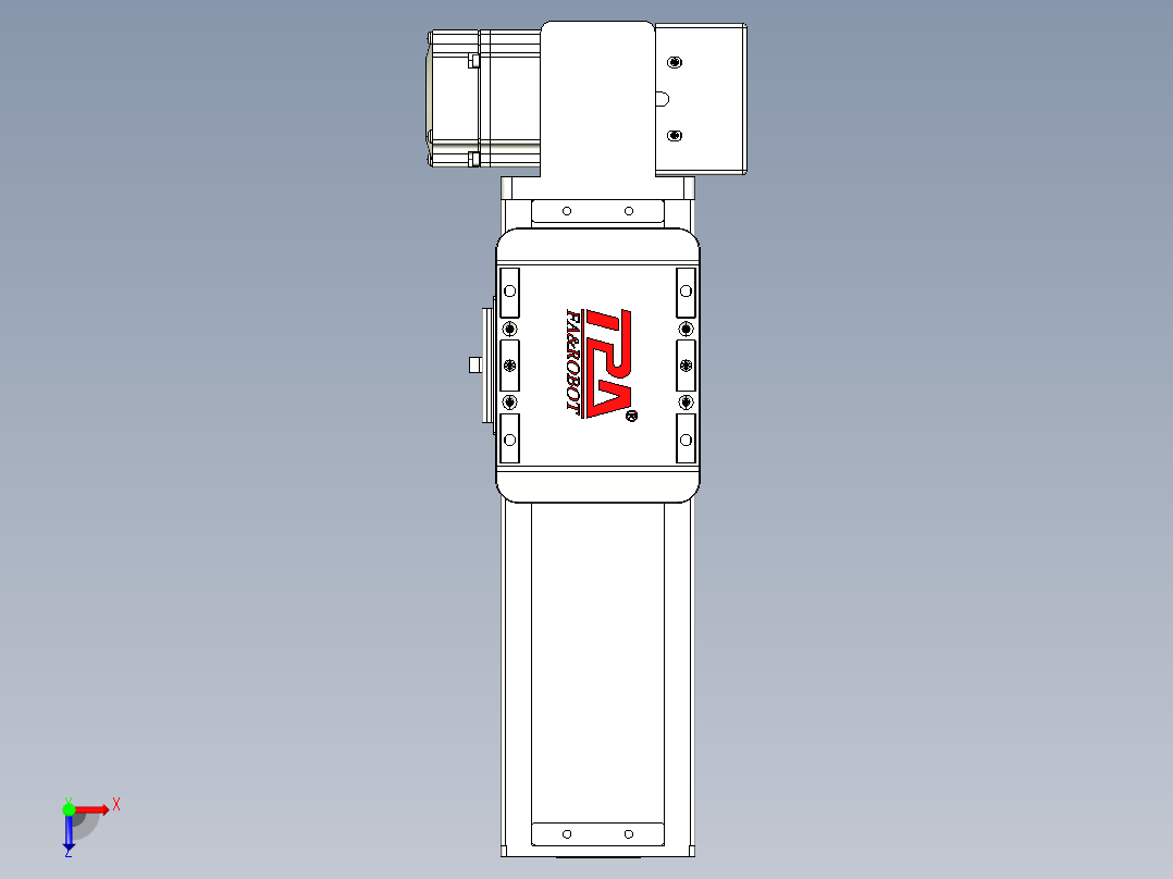 同步带全封闭直线模组TPA-HCB-85D-90-L100-LP-C-P20-N3俯视图