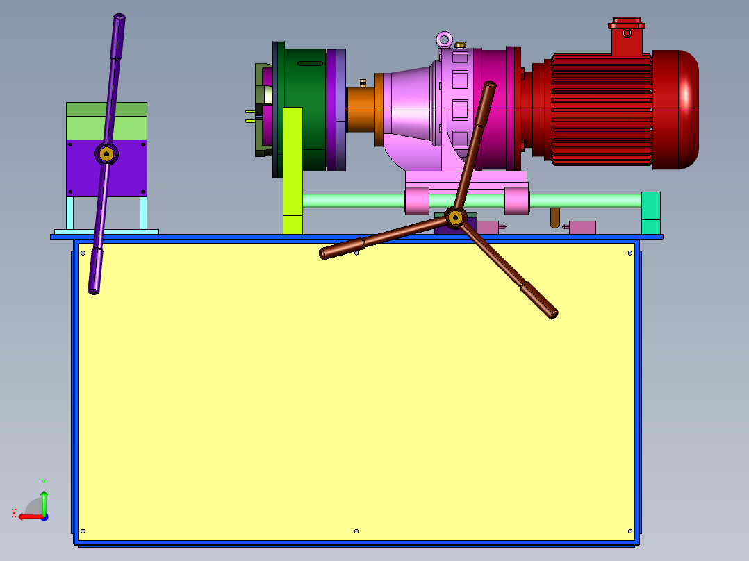 剥肋滚轧直螺纹机后视图