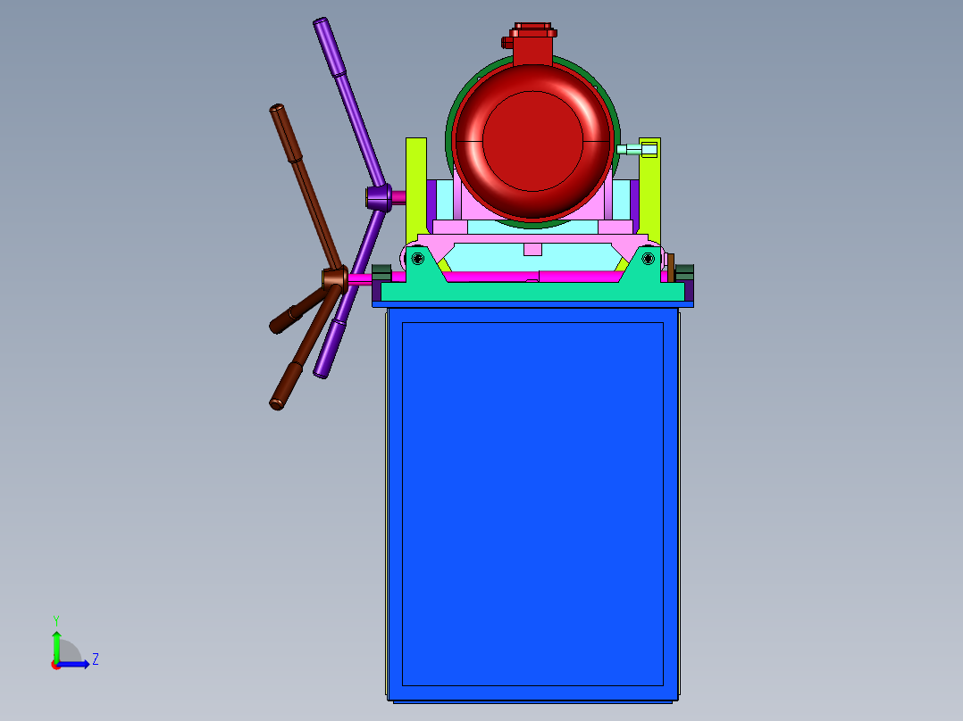 剥肋滚轧直螺纹机左视图
