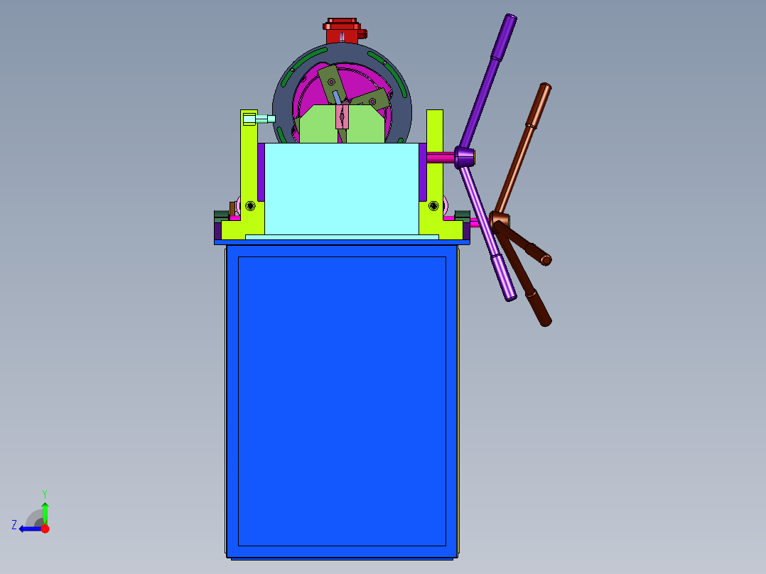 剥肋滚轧直螺纹机右视图