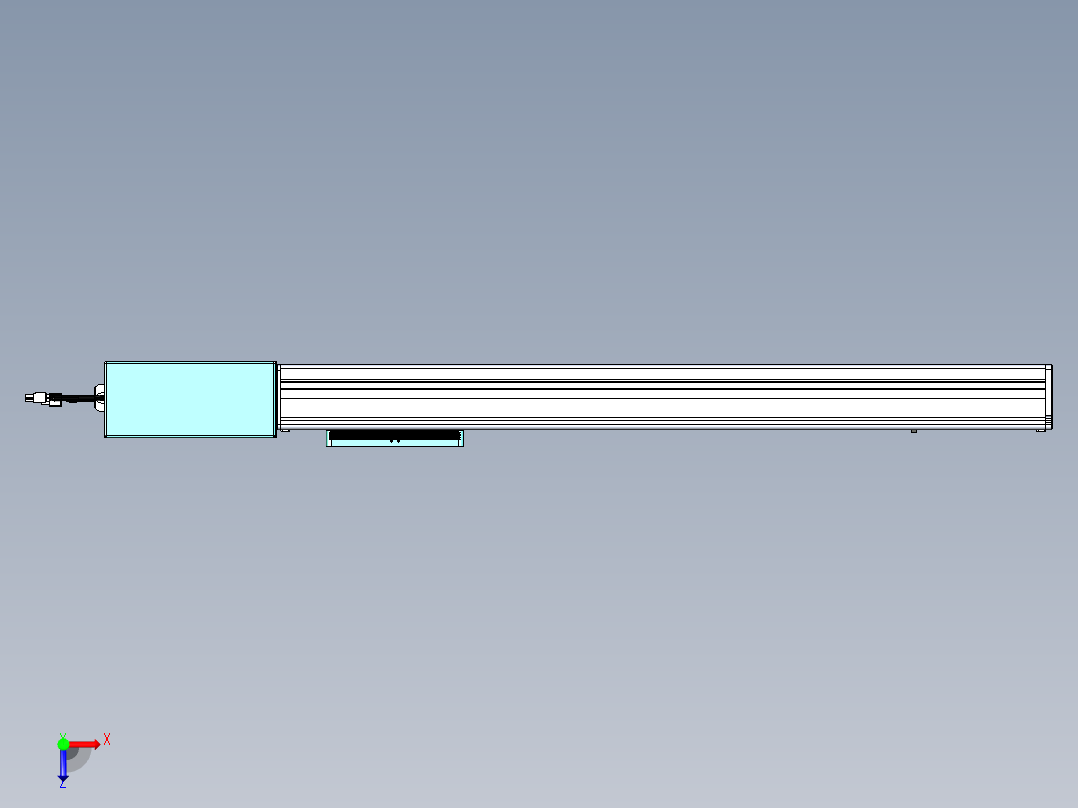 威洛博VBC同步带传动一无尘环境VBC14-L45-S600-BR-ZP75-C3俯视图