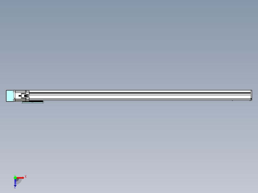 威洛博VC丝杆传动-无尘环境VC14-Lxx-C-S1450-BR-ZP75-C3俯视图