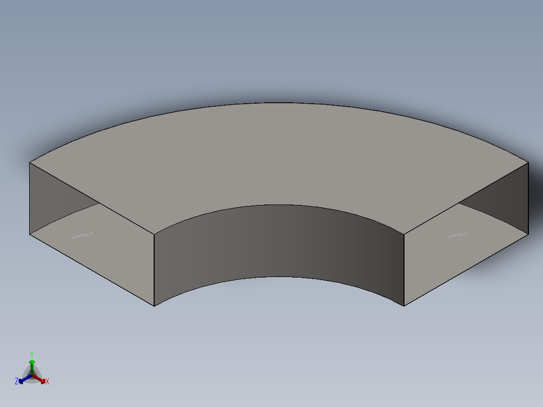 hvac 90deg bend正等轴测图