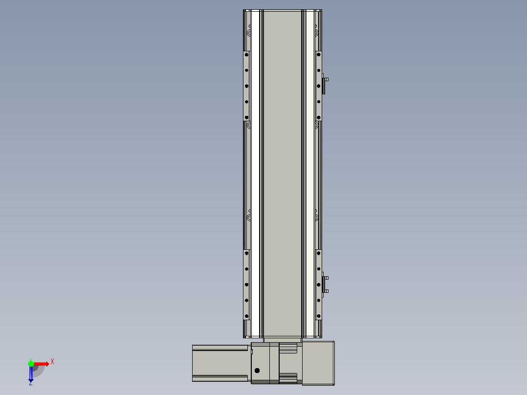 直线模组LHB17-L40-S400-RU设计图纸俯视图