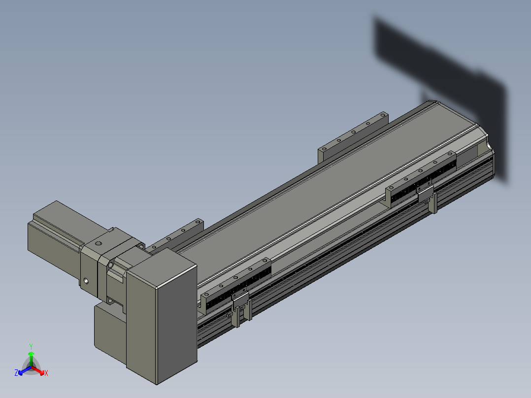 直线模组LHB17-L40-S400-RU设计图纸正等轴测图