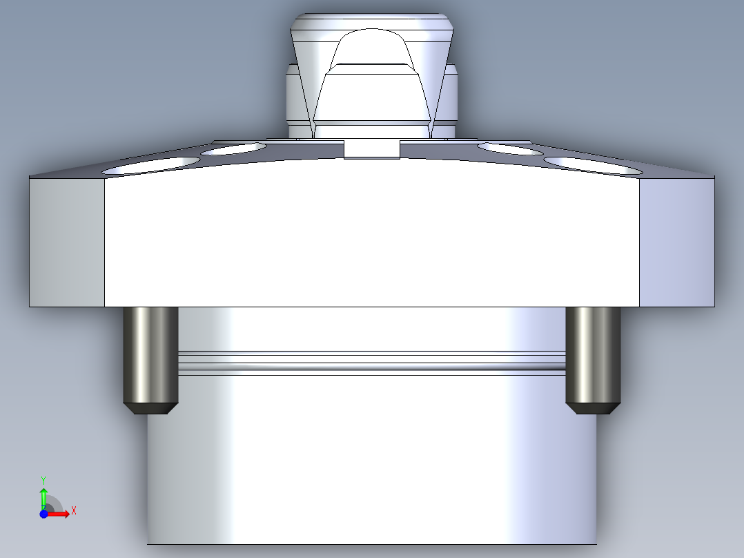 KOSMEKSFH2160-G多系列多零件图纸模型前视图