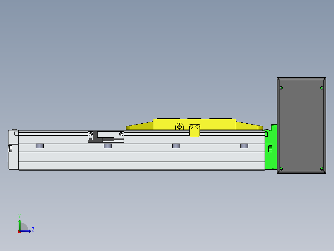 GTA内嵌同步带全封闭GTA12-LU-60步进左视图