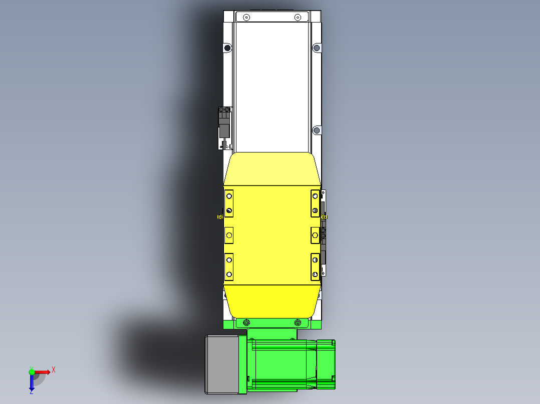 GTA内嵌同步带全封闭GTA12-LU-60步进俯视图