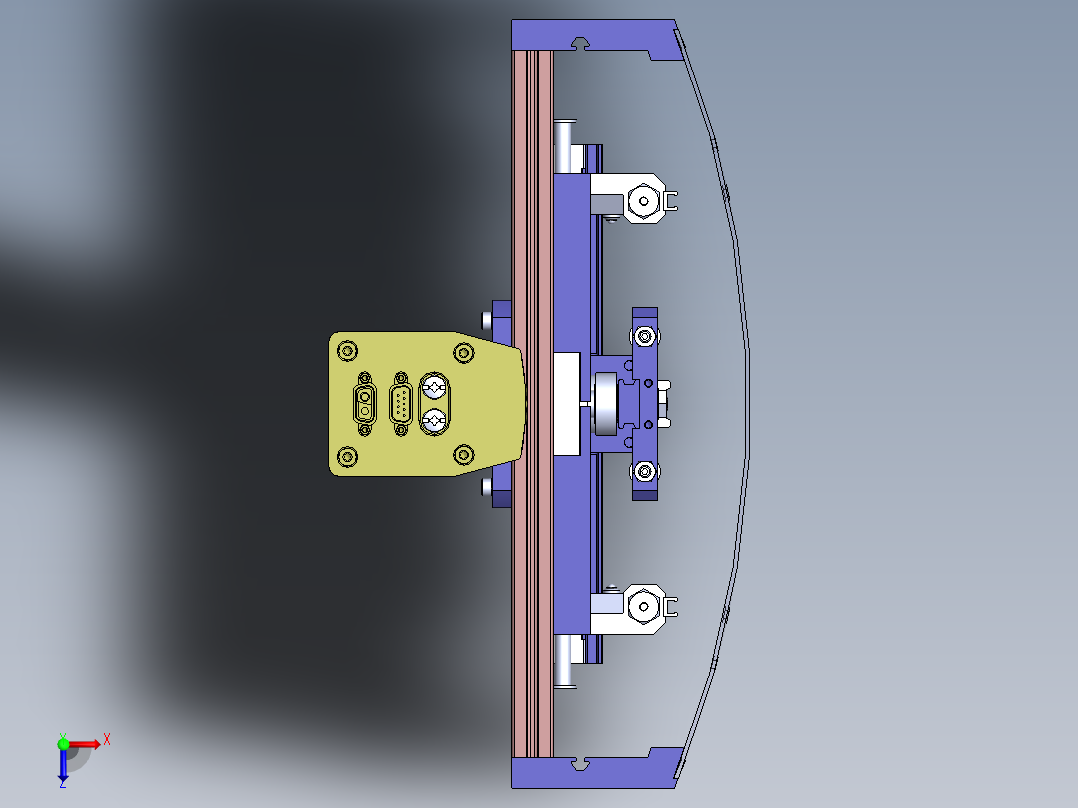 快速夹具凸轮机械手机构3D图纸 Solidworks设计 附STP俯视图