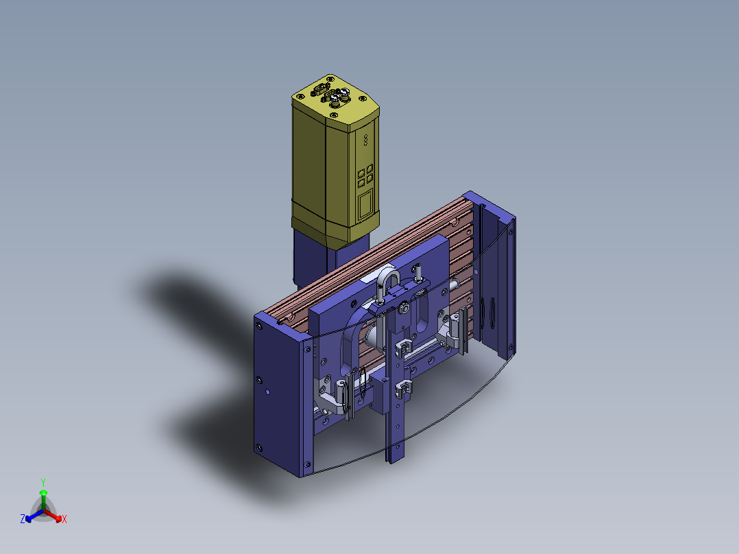 快速夹具凸轮机械手机构3D图纸 Solidworks设计 附STP正等轴测图