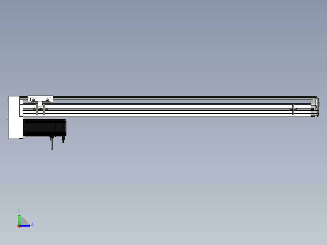 Toyo东佑达直线模组-ETH13-900-BM-400W+煞車左视图