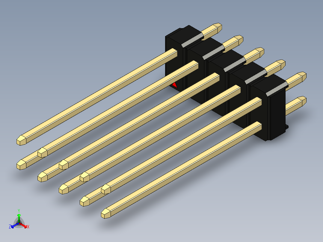 彩色公头100mil（2.54mm）系列-DS1021_black_2x05p_100mil_Type19_rev1.0