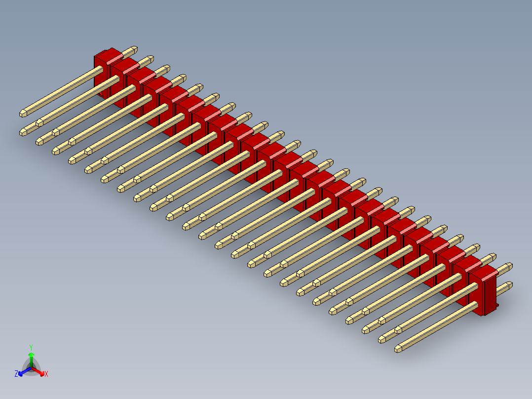 彩色公头100mil（2.54mm）系列-DS1021_red_2x24p_100mil_Type5_rev1.0