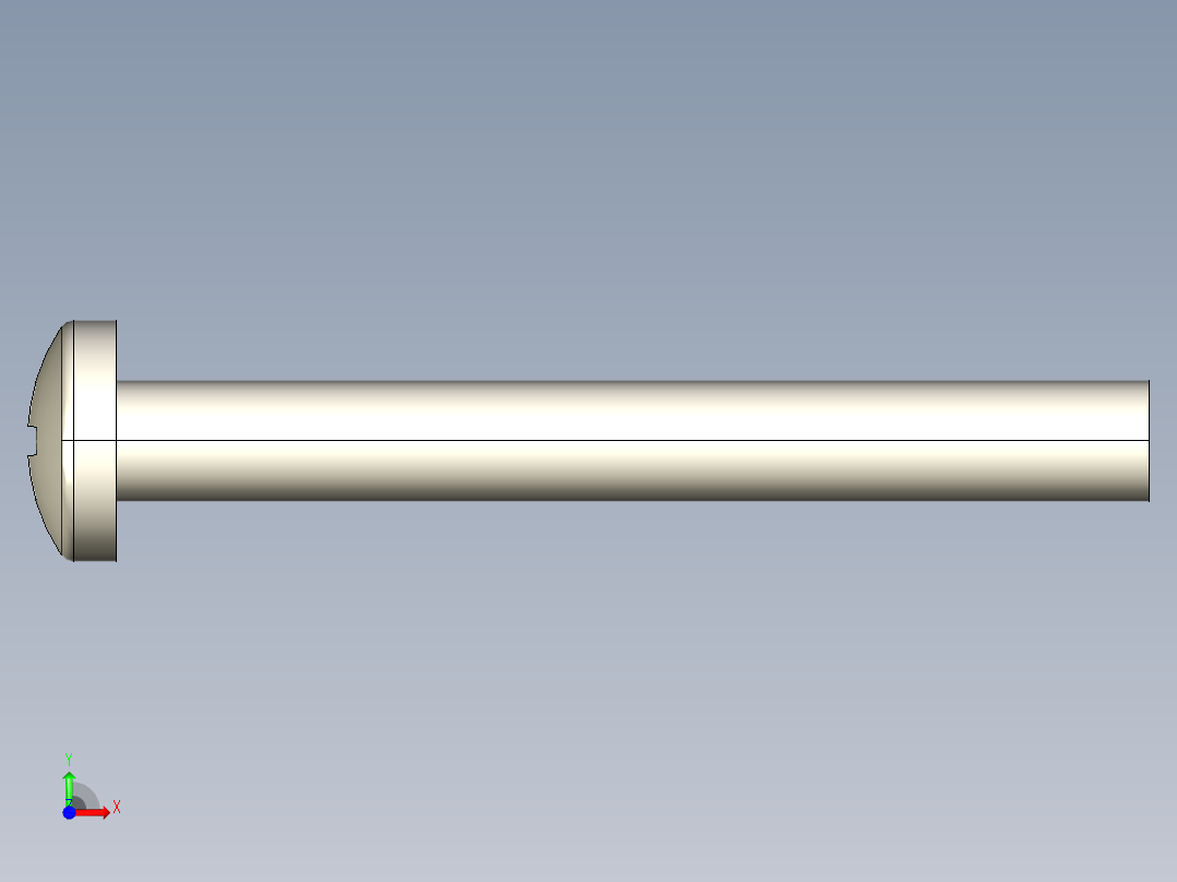 螺丝 M3.5 十字盘头-M3.5 x 30 Screw head.STEP前视图