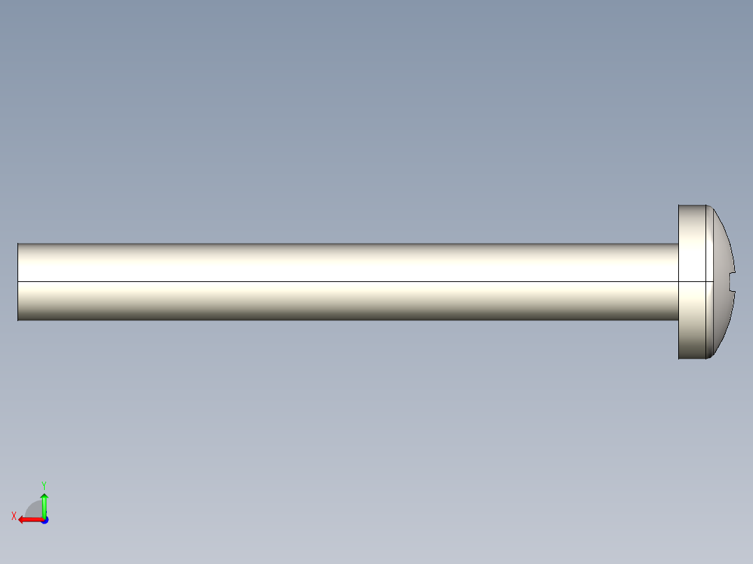 螺丝 M3.5 十字盘头-M3.5 x 30 Screw head.STEP后视图