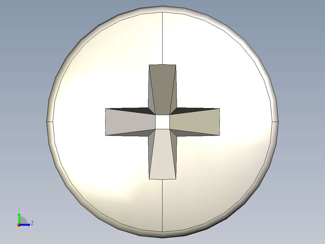 螺丝 M3.5 十字盘头-M3.5 x 30 Screw head.STEP左视图
