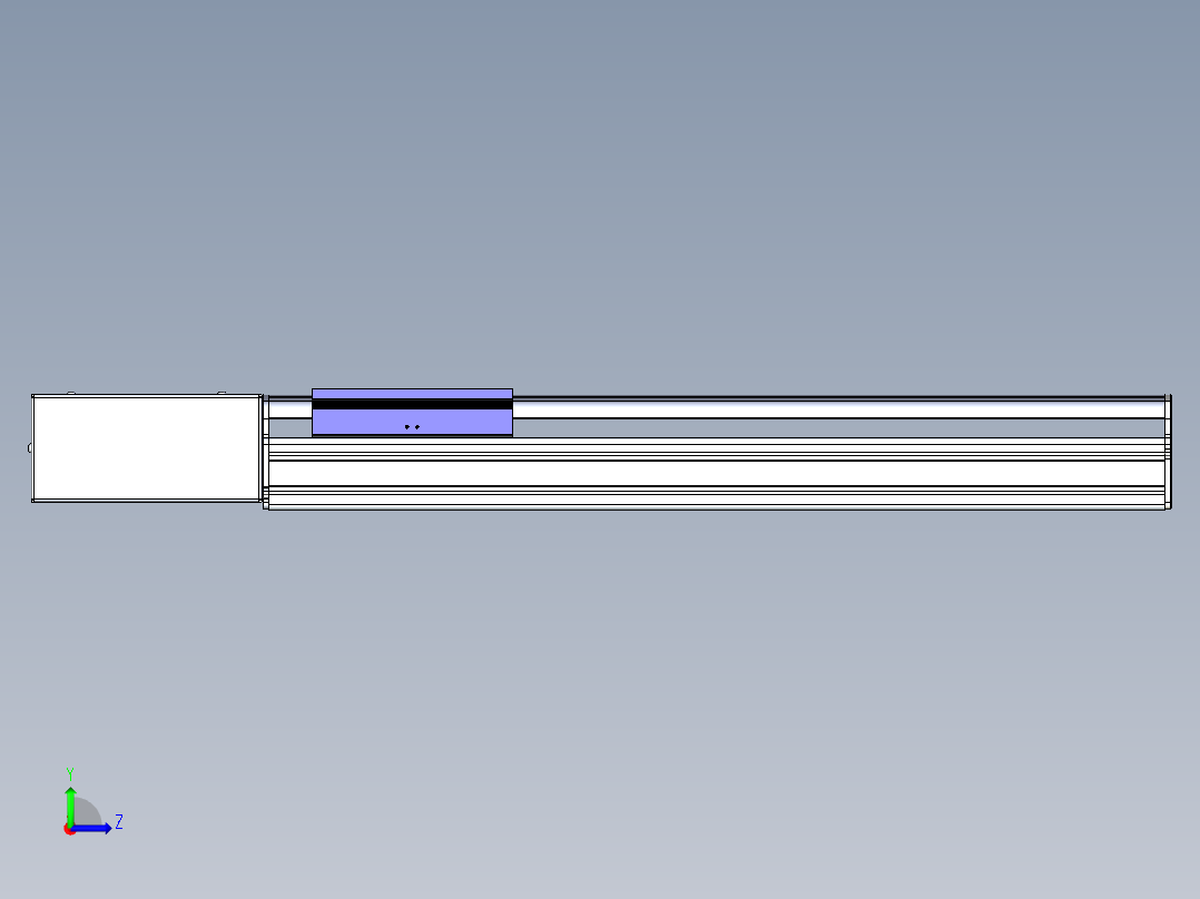 同步带滑台-半封闭B17H-L50--S450-L-P75-D3左视图