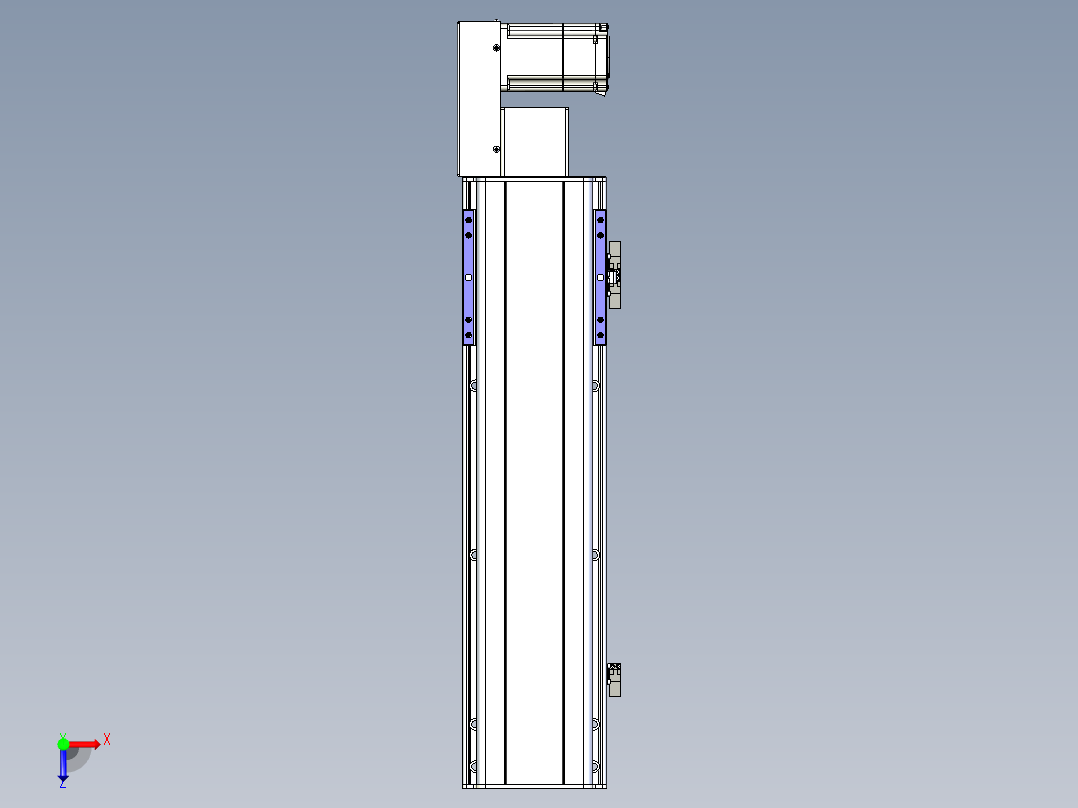 同步带滑台-半封闭B17H-L50--S450-L-P75-D3俯视图