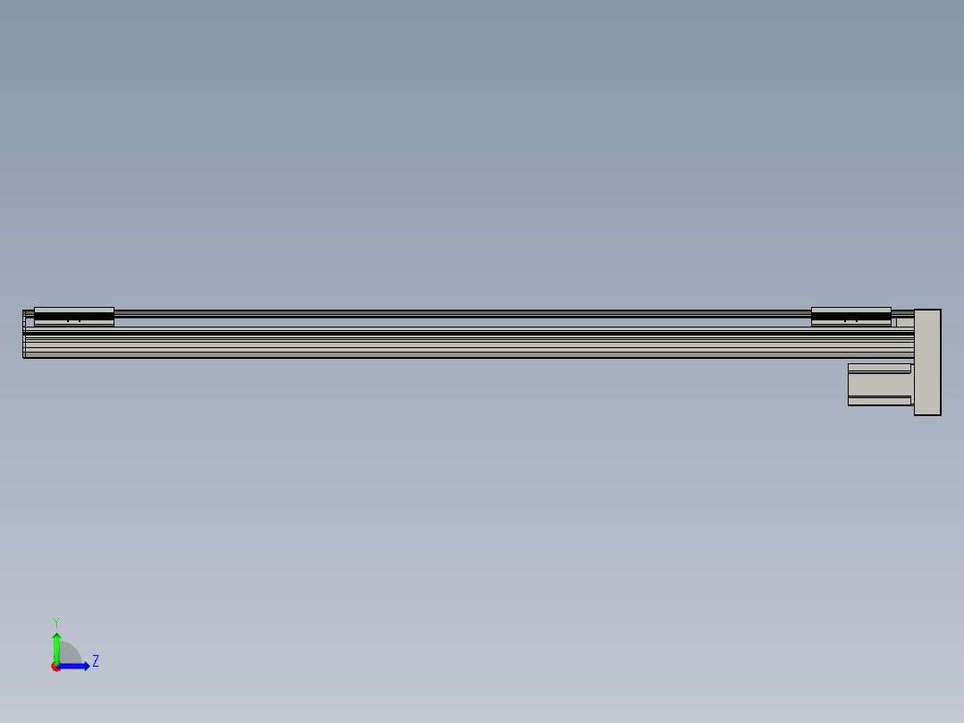 直线模组LHA170-S1450-D设计图纸左视图