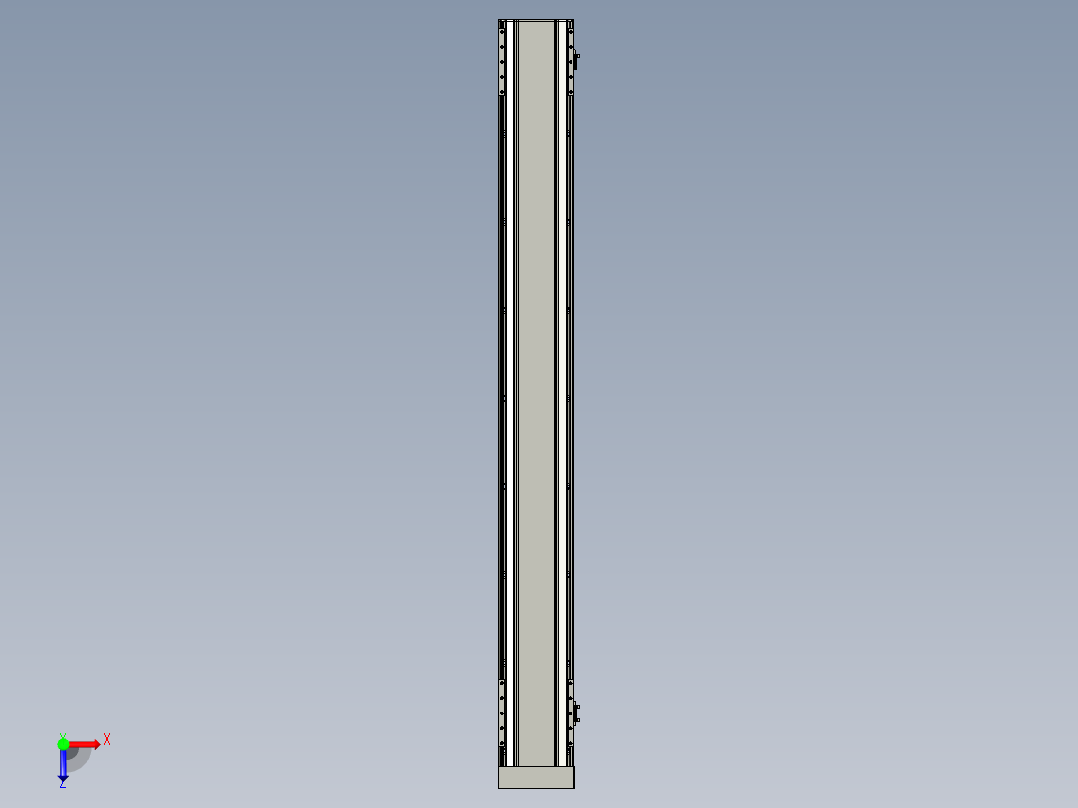 直线模组LHA170-S1450-D设计图纸俯视图